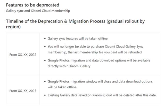 小米公告曝光：将在年内关停海外云相册服务，可迁移到Google Photos