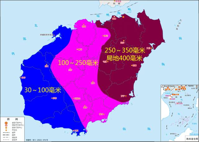 2022年10月18日08时～21日20时累积雨量预报图