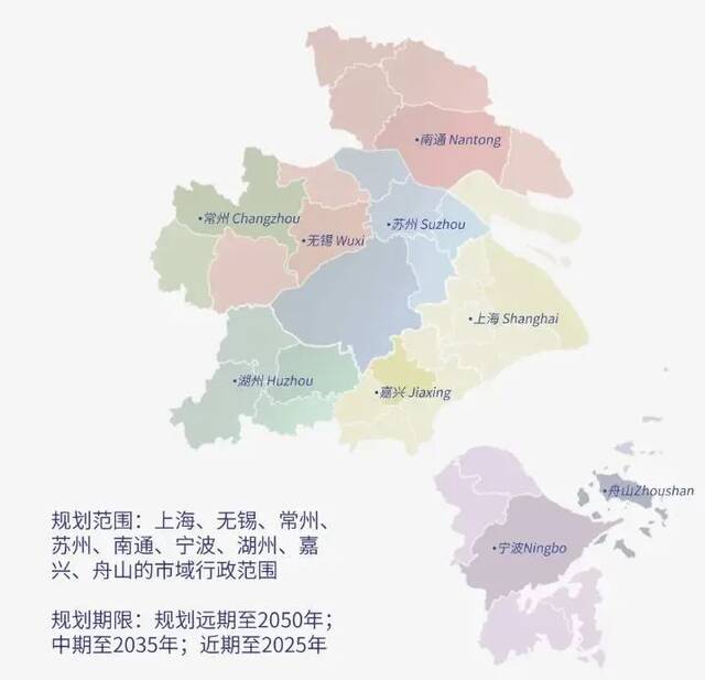 上海大都市圈规划范围示意图图片来源：上海市人民政府网站