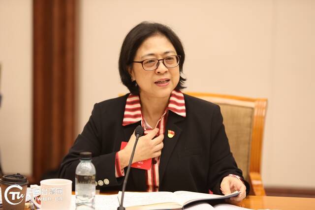 二十大台湾省籍党员代表卢丽安。（中国台湾网发）