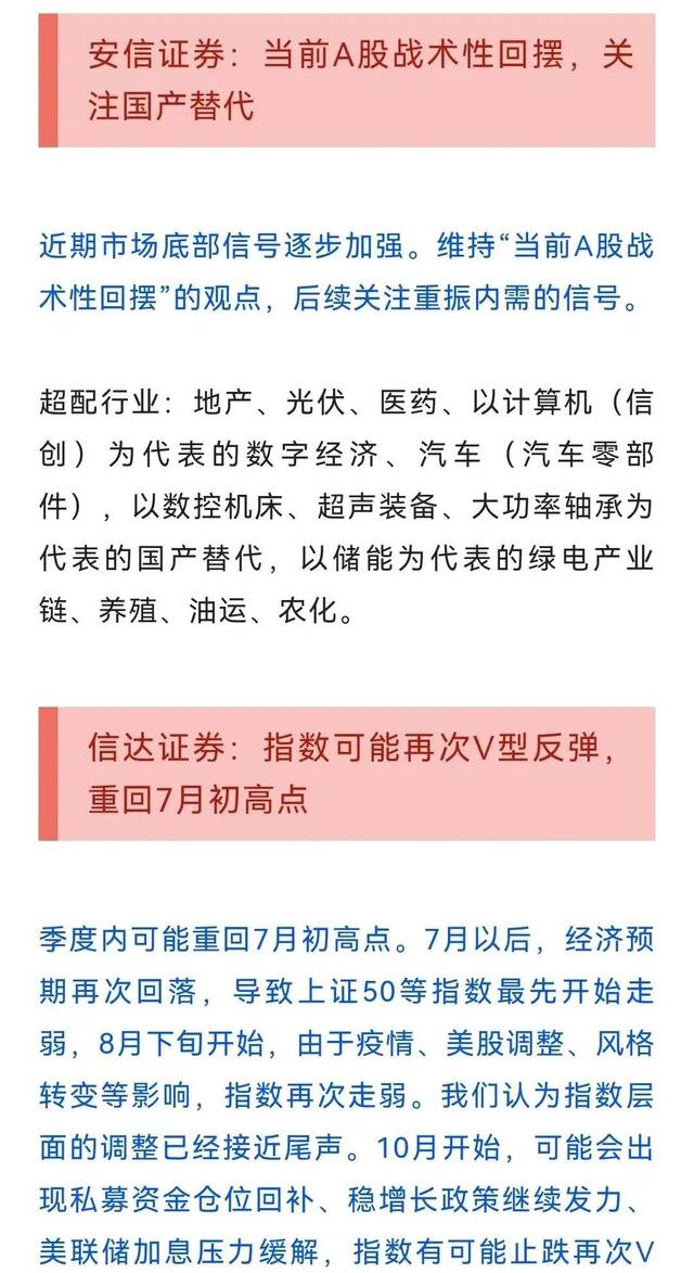 月度级别行情将现！A股重回7月初高点？关注三条主线