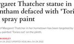 英国新首相悬念就快有结果，撒切尔夫人雕像被人喷“保守党出局”