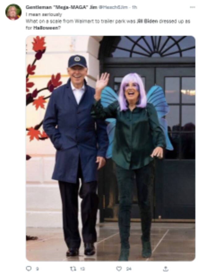 拜登和夫人首次在白宫庆祝万圣节，网友：似乎又“迷路”了……