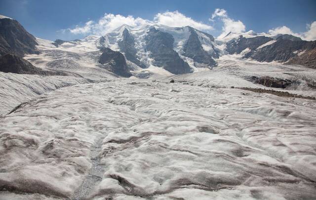 资料图：欧洲阿尔卑斯山上的冰川