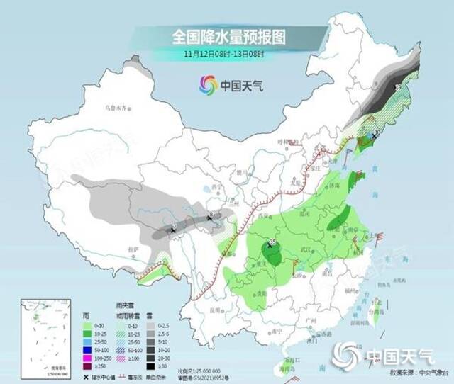 “全能型”冷空气携雨雪大风降温袭北方 南方气温先升后降