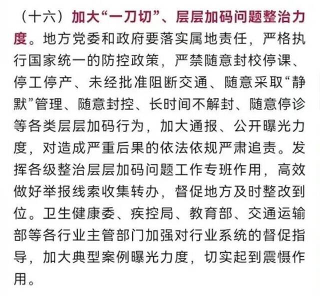 “进一步优化防控工作的二十条措施”截图（图源：新华网）