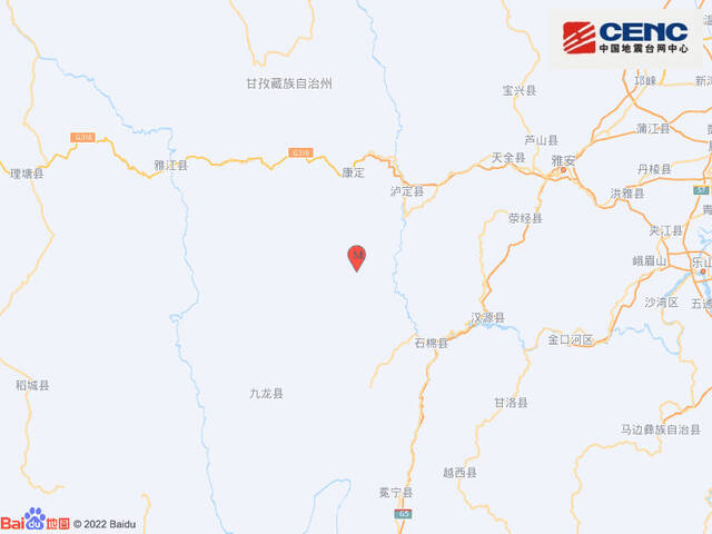 四川甘孜州泸定县发生2.8级地震，震源深度11千米