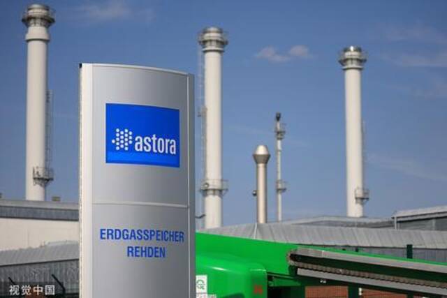 德国Rehden，天然气储存设施，该设施由西欧最大的天然气储存设施之一Astora GmbH&ampamp Co KG运营，之前由Gazprom Germania GmbH控制。（视觉中国）