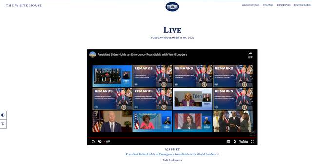 波兰事件发生后，白宫宣布拜登在巴厘岛召集紧急圆桌会议