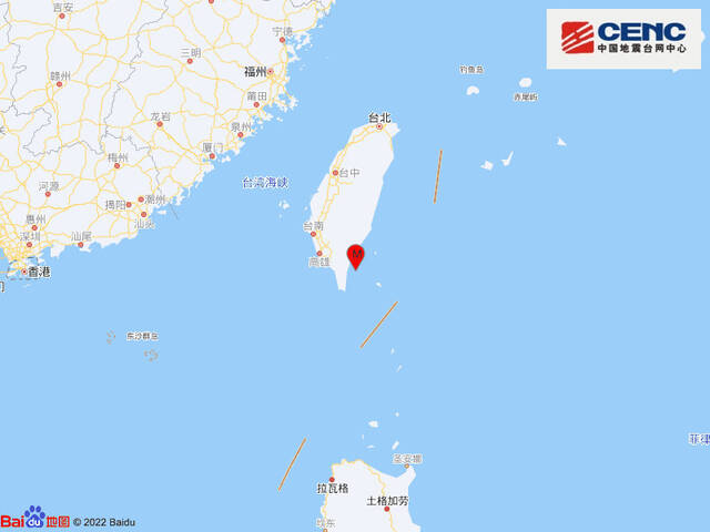 台湾台东县海域发生4.6级地震，震源深度10千米