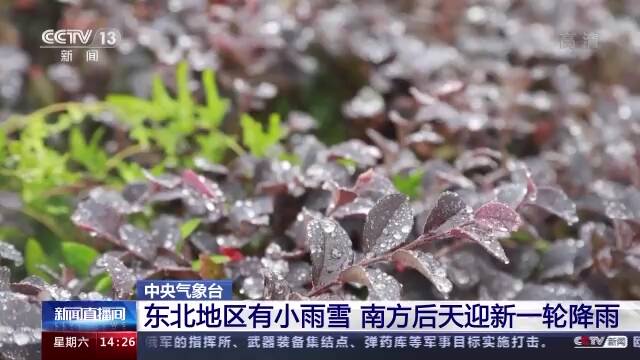 中央气象台：东北地区有小雨雪 南方后天迎新一轮降雨