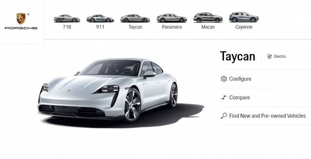 保时捷旗下有718、911、Taycan、Panamera、Macan、Cayenne六款车型在售图片来源：保时捷官网