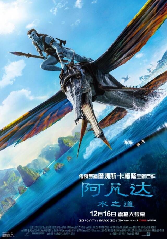 《阿凡达2》内地定档海报