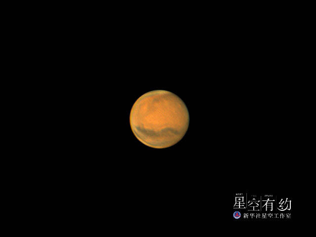 这是天津市天文爱好者刘江2022年11月22日在天津西青区精武镇拍摄的火星。（本人供图）