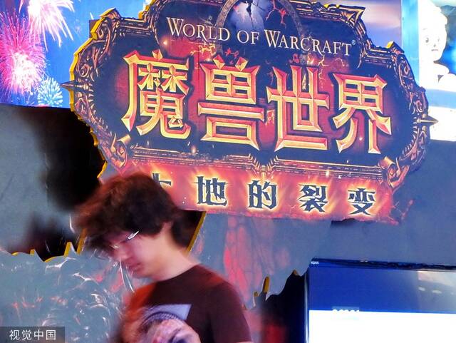 2011年8月27日，上海一展会中的《魔兽世界》展区。视觉中国资料图