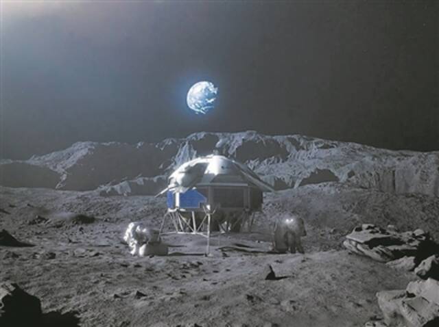 能利用核废料的电源系统一旦研制成功，可以在任何无法使用太阳能的任务中发挥作用。比如，在月球上持续14个地球日的夜晚开展探索任务等。欧洲空间局希望Argonaut月球着陆器（艺术图）使用镅动力电池。该着陆器计划于2030年代初发射，将在月球表面开展长期研究。图片来源：欧洲空间局