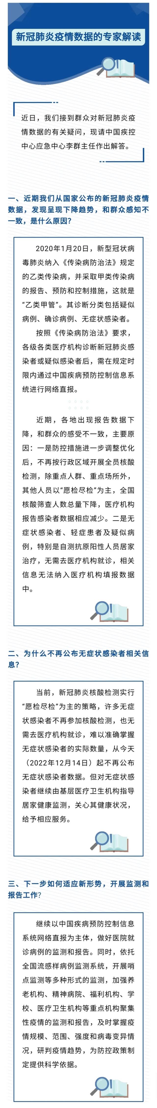 今日起不再公布无症状感染者数据 中疾控专家解读