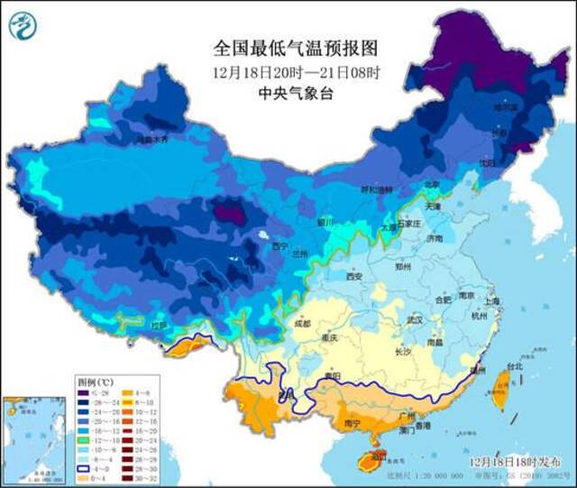 低温蓝色预警！江南华南等地日最低气温较历史同期偏低7℃以上