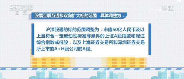 中国证监会和香港证监会原则同意进一步扩大股票互联互通标的范围