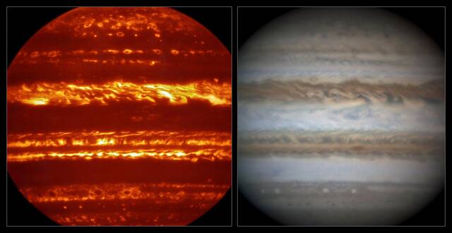 天文学家在木星上检测到神秘的温度模式