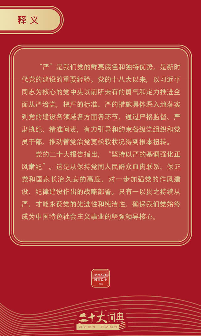 二十大词典丨严的基调