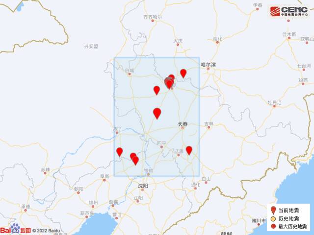 吉林松原市长岭县发生3.3级地震