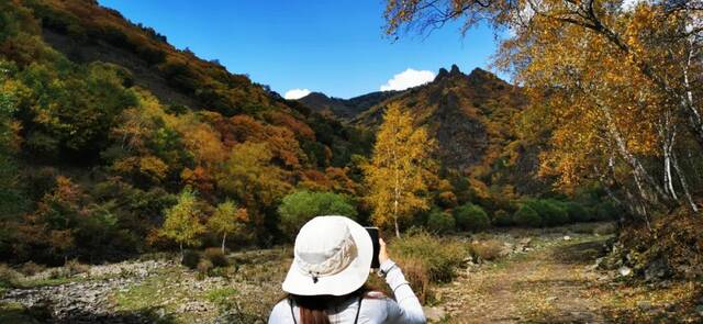 小青在京郊爬山（受访者供图）