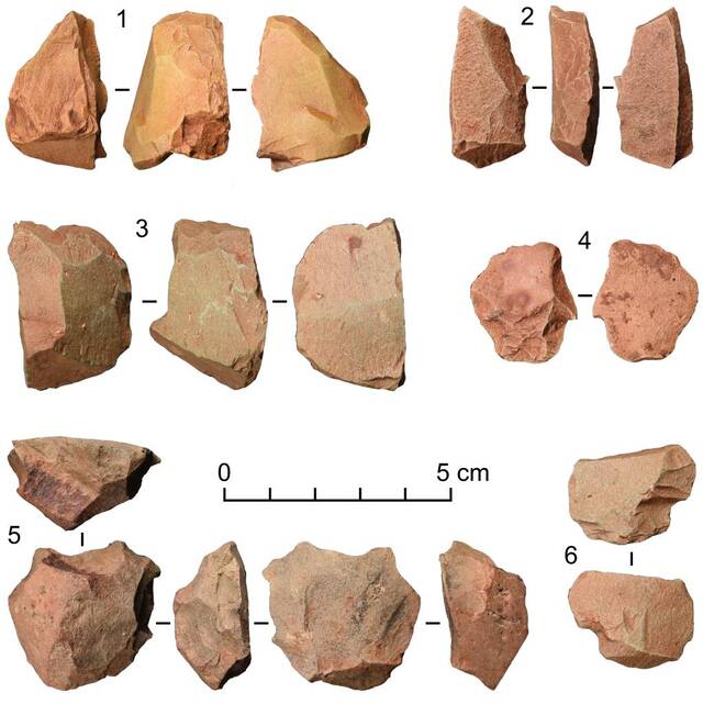 宾川盆地调查发现的石制品。