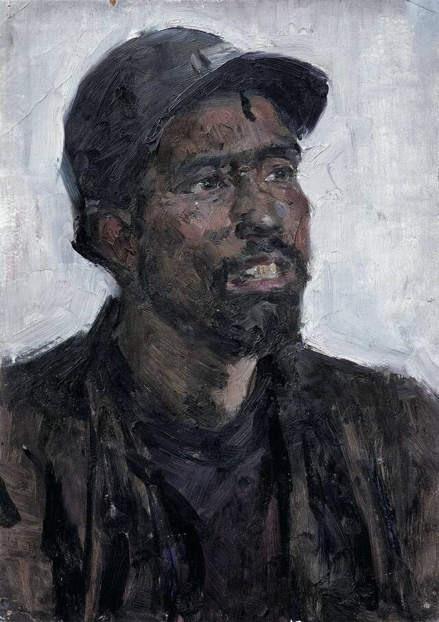 《大同矿工》油画1962年
