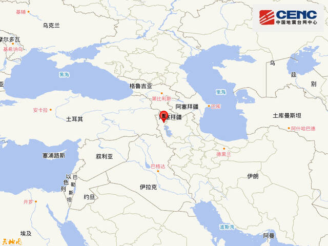 伊朗发生5.6级地震，震源深度10千米