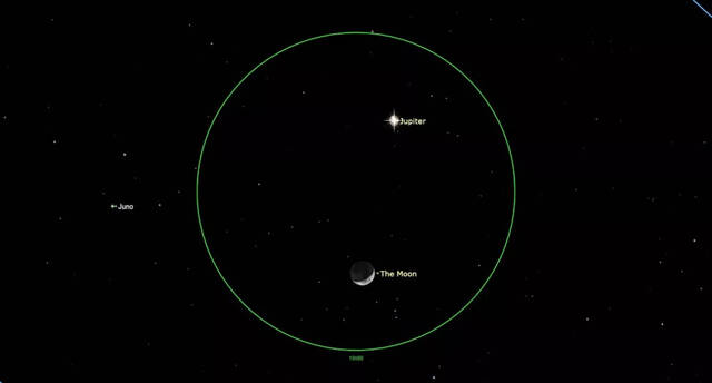 1月25日月球在夜空中与太阳系最大的行星木星相遇