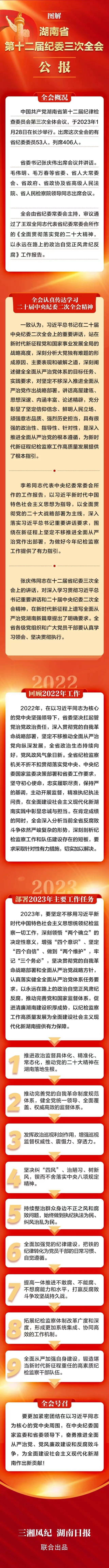 图解湖南省第十二届纪委三次全会公报