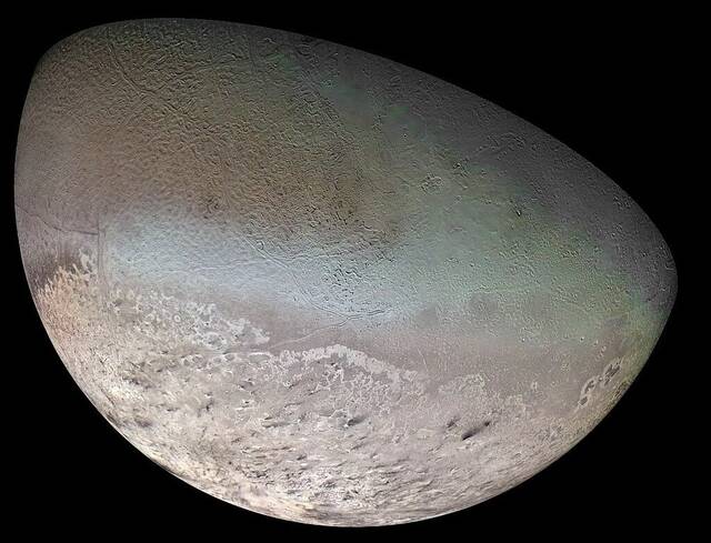 科学家研究了海王星最大卫星海卫一上一个区域的地质过程