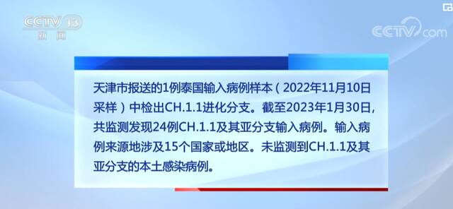 我国未监测到CH.1.1及其亚分支本土感染病例 有基础病和未接种疫苗者仍需加强个人防护