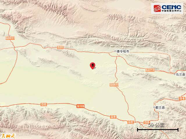 4.9级地震震中地形。图源中国地震台网