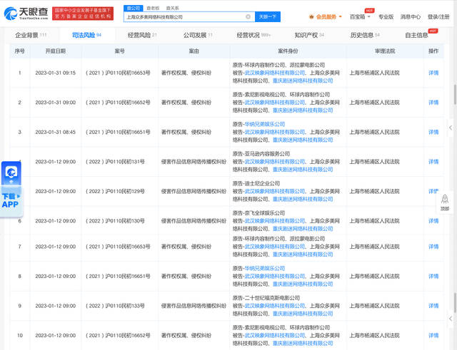 媒体：人人视频遭奈飞、索尼、迪士尼等多家海外影视公司起诉