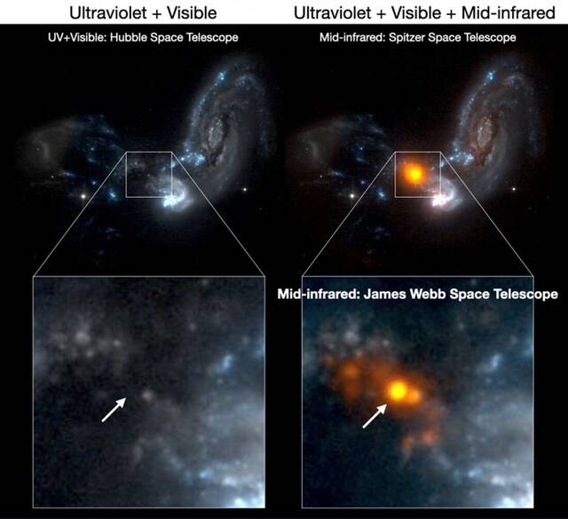 首次发现发光合并星系的“引擎”