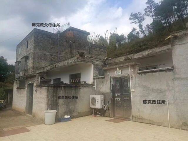 陈克政家的住所分布。制图/九派新闻马婕盈