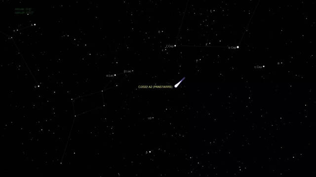 本周末观看彗星C/2022 A2(Pan-STARRS)第一次也是最后一次掠过太阳