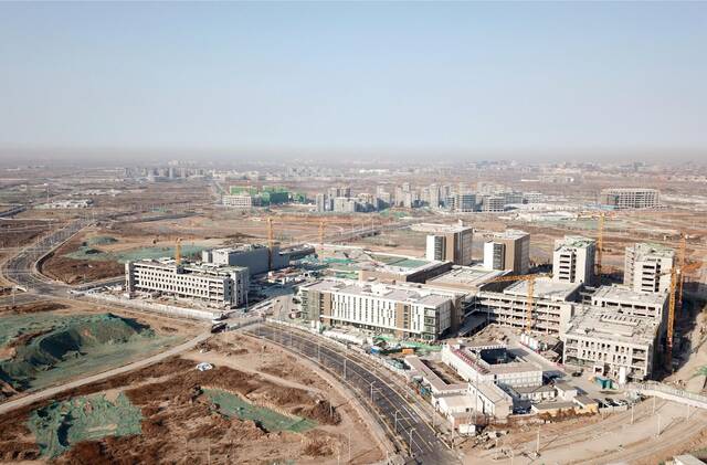 雄安宣武医院项目施工现场。资料图片/IC photo