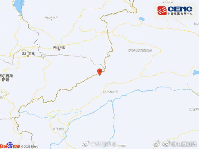 新疆阿克苏发生 5.1 级地震