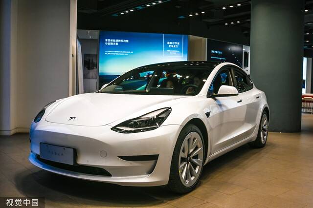 特斯拉Model 3图片来源：视觉中国