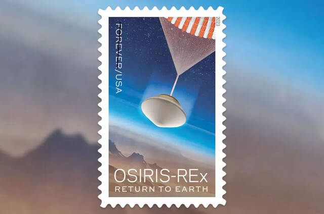 美国宇航局小行星样本返回任务OSIRIS-REx登陆美国邮票