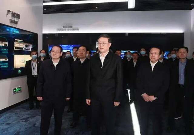 3月18日，上海市党政代表团在杭州考察新华三集团。图片来源：浙江在线