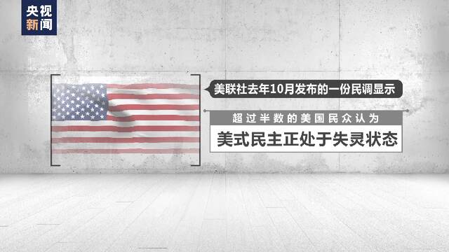 起底美国侵犯人权真相丨美式民主沦为金钱政治 民众信心持续下降