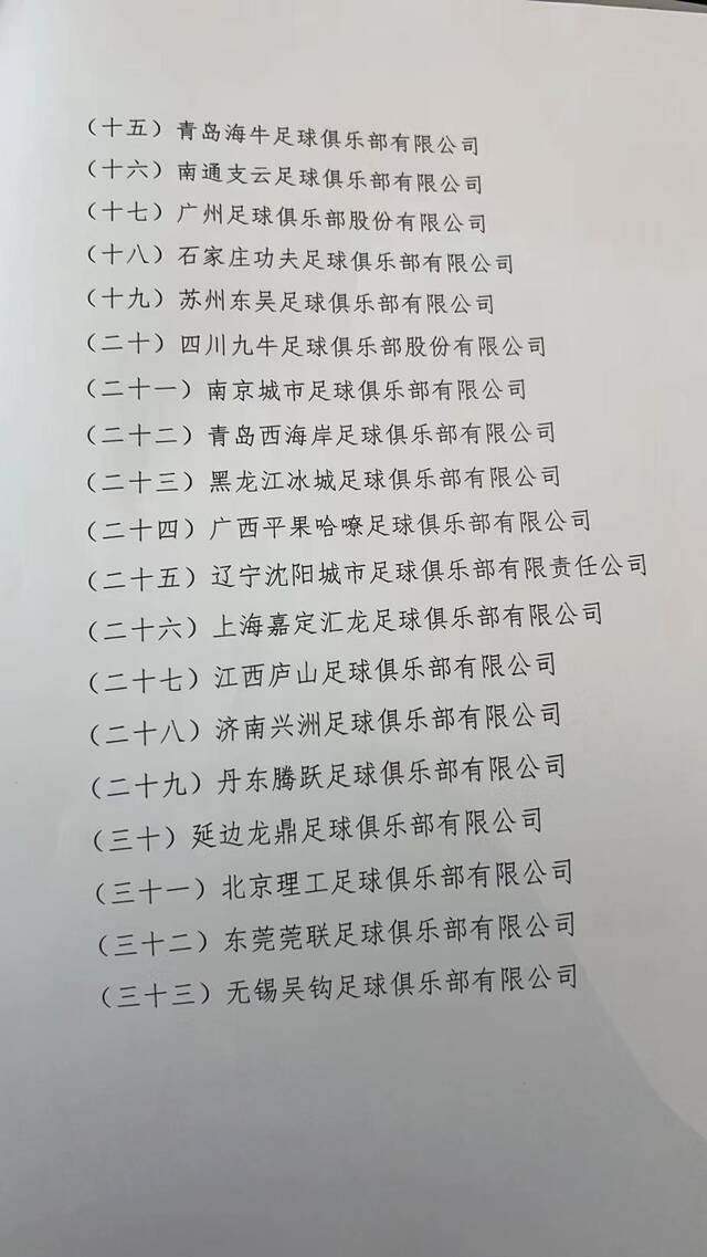 足协公布准入名单：48家俱乐部在列，昆山、广州城无缘