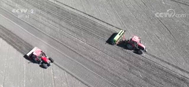 吉林白城万亩燕麦开启春播 新型农机打开播种“新方式”