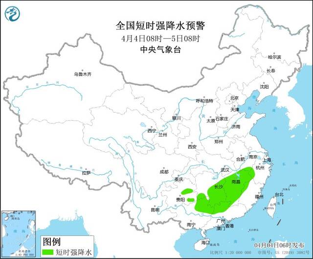 强对流天气蓝色预警：湖南江西等地部分地区将有8-10级雷暴大风或冰雹天气