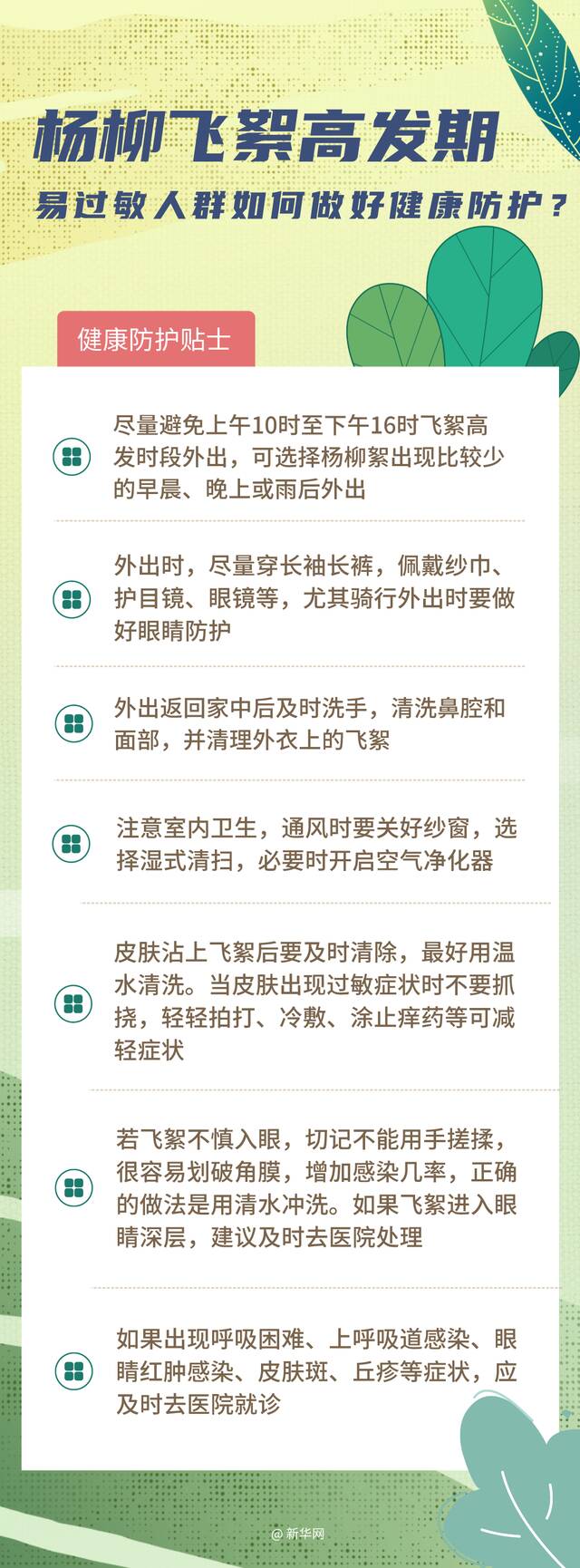 春日健康帖丨杨柳飞絮进入高发期！防护别忘这几个细节