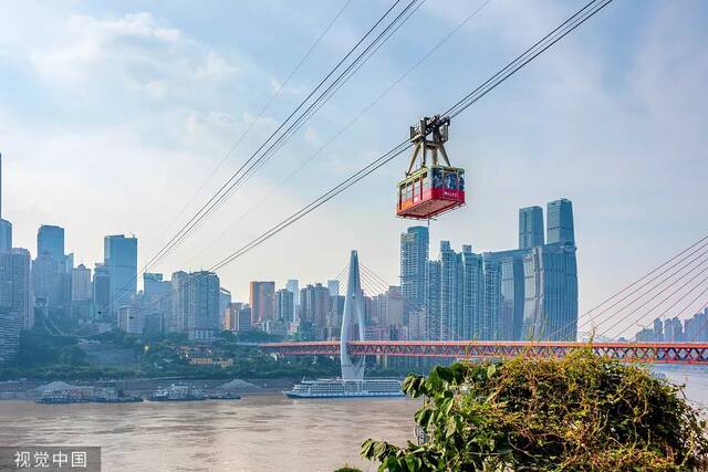 中国重庆长江索道。图/视觉中国